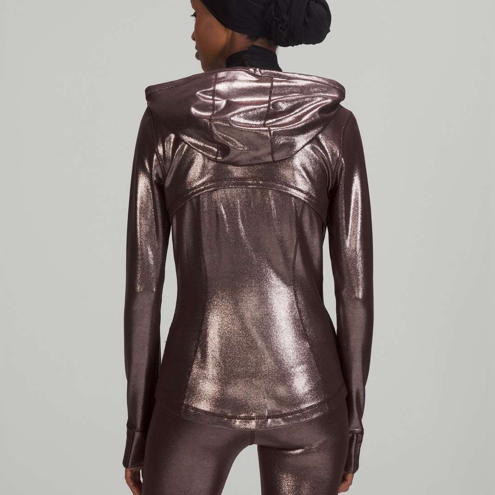 Lululemon Define Hooded Jacket Shine Foil Print Size 4